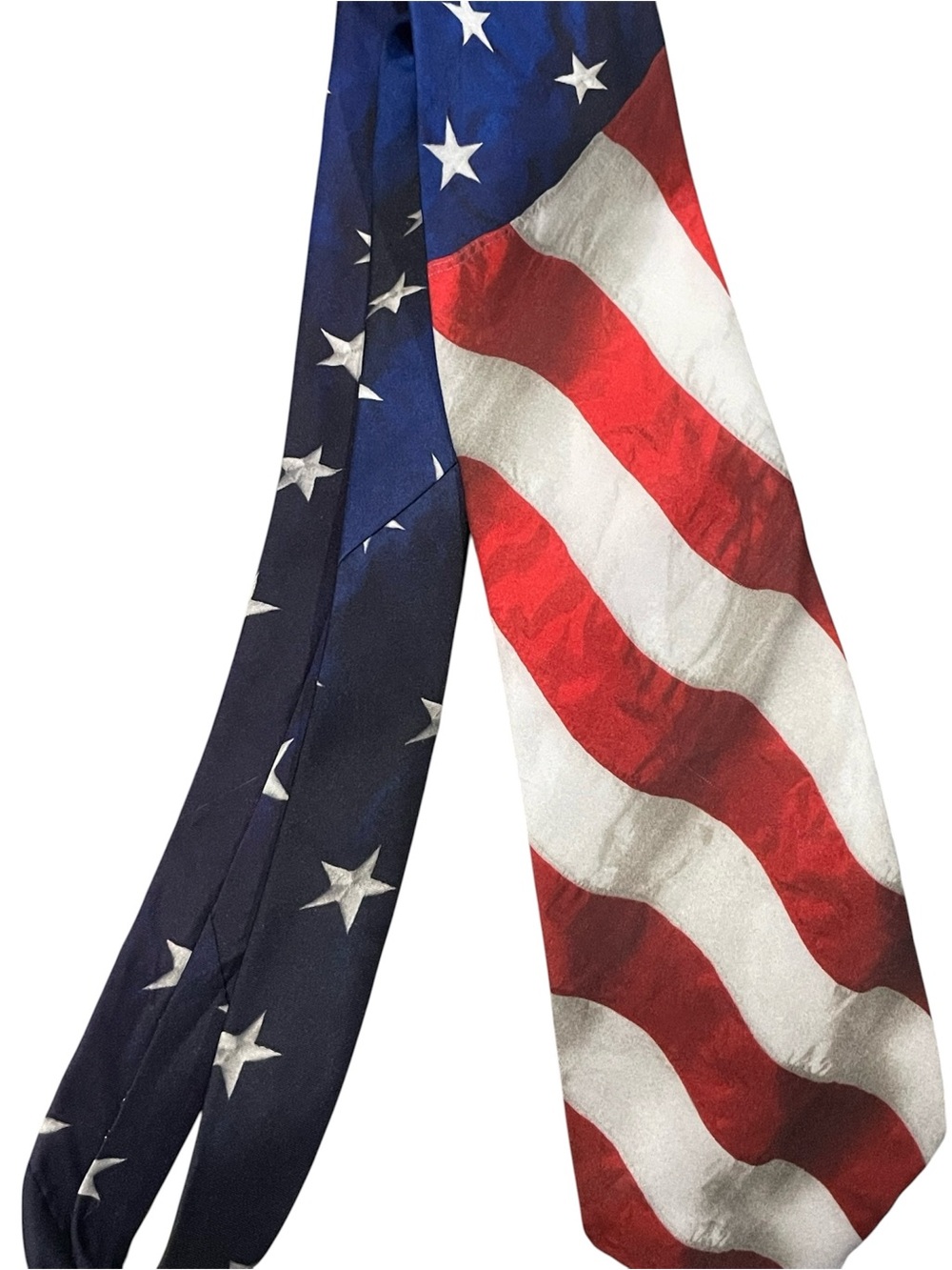Ralph Marlin American Flag Patriotic Red White and Blue Tie
